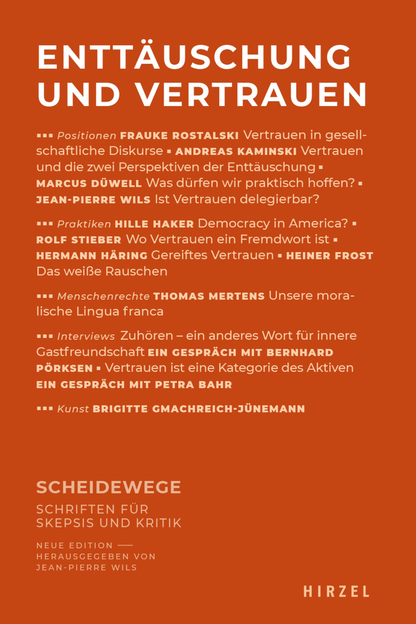 Enttäuschung und Vertrauen